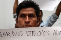 Martes 30 de abril del 2019. Tuxtla Gutiérrez. Habitantes de Chalchihuitan piden la desaparición de poderes en esta comunidad indígena durante la sesión del congreso local este medio día