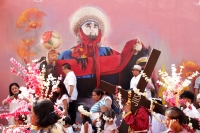 Viernes 19 de abril del 2019. Chiapa de Corzo. Los chamales. Las ofrendas de flores son primordiales durante las festividades del Viacrucis en la ciudad de la ribera del Rio Grande de Chiapas.