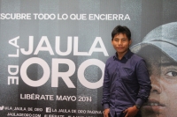 Miércoles 21 de mayo del 2014. Tuxtla Gutiérrez. El joven Rodolfo Dominguez “Chauk” originario de la comunidad Tsotsil Chalchihuitan y co-protagonista de la película mexicana La Jaula de Oro durante la premier de la cinta en un conocido cine de la capital