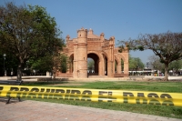 Miércoles 8 de abril del 2020. Tuxtla Gutiérrez. Las plazas de las ciudades de Chiapa de Corzo y Tuxtla son acordonadas por las Brigadas de Salud como medida de prevención de contagios del Coronavirus Miércoles 8 de abril del 2020. Tuxtla Gutiérrez. Las plazas de las ciudades de Chiapa de Corzo y Tuxtla son acordonadas por las Brigadas de Salud como medida de prevención de contagios del Coronavirus