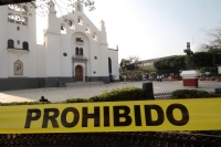 Miércoles 8 de abril del 2020. Tuxtla Gutiérrez. Las plazas de las ciudades de Chiapa de Corzo y Tuxtla son acordonadas por las Brigadas de Salud como medida de prevención de contagios del Coronavirus