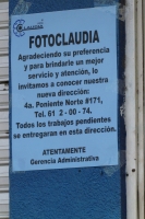 Miércoles 3 de febrero. Un tienda de artículos fotográficos cierra su tienda ubicada en la avenida central, esto ocasionado por la baja venta de productos ocasionada por la falta de flujo económico en la ciudad.