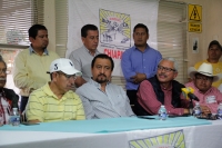 Jueves 30 de noviembre del 2017. Tuxtla Gutiérrez. La CODUC habla en conferencia de prensa sobre su participación en la Alianza Ciudadana por México donde se trabajara para buscar candidato para la presidencia de México en el 2018.