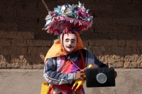 Lunes 12 de febrero del 2018. Ocosocuautla de Espinosa. Las Máscaras del Carnaval de Coita. Los Personajes ataviados con máscaras y vestimenta representativa recorren los diferentes barrios y las casas de fiesta Cohuinas donde bailan y gritan durante lo