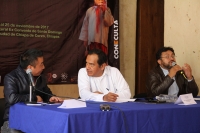 Jueves 23 de noviembre del 2017. Chiapa de Corzo.. El Coloquio Patrimonio Cultural Indí­gena; Memoria y Continuidad desde la Oralidad que se lleva a cabo esta mañana en el Centro Cultual Ex Convento Santo Domingo