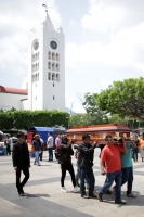 Jueves 3 de octubre del 2019. Tuxtla Gutiérrez. El cuerpo del fallecido Francisco Jiménez Pablo Fundador del Mocri Cnpa Mn es colocado en  la entrada del edificio del gobierno de Chiapas este medio día