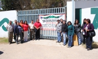 Foto:/Miradasur. Lunes 14 de Febrero. San Cristóbal de las Casas. Trabajadores del CONALEP en los diferentes planteles de Chiapas, se suman esta mañana al movimiento de huelga para obtener el reconocimiento de las autoridades educativas.