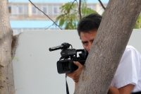 Viernes 17 de noviembre del 2017. Tuxtla Gutiérrez. Los medios de comunicación asisten a la conferencia de prensa donde organizaciones sociales describen el acontecer de la vida en las comunidades afectadas por el sismo del 7 de septiembre en Chiapas.