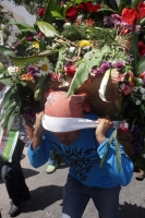 Domingo 15 de marzo del 2015. Tuxtla Gutiérrez. La comunidad Zoque de Tuxtla Gutiérrez, durante la caminata del regreso de Las Vírgenes de Copoya.