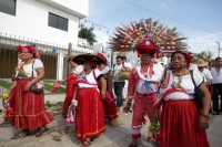 Martes 14 de octubre del 2014. Tuxtla Gutiérrez. Las fiestas patronales de la Virgen del Rosario se llevan a cabo durante la octava de la advocación de María por la mayordomía y priostería de la comunidad Zoque cuando las Vírgenes (Candelaria, María de Ol