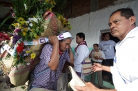 Martes 14 de octubre del 2014. Tuxtla Gutiérrez. Las fiestas patronales de la Virgen del Rosario se llevan a cabo durante la octava de la advocación de María por la mayordomía y priostería de la comunidad Zoque cuando las Vírgenes (Candelaria, María de Ol