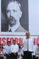 Domingo 21 de octubre del 2018. Tuxtla Gutiérrez. Andrés Manuel López Obrador, presidente electo de México, recorre el sureste del paí­s En la Gira de Agradecimiento, este medio dí­a en el estado de Chiapas donde reafirma los compromisos de favorecer 