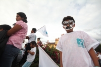 Viernes 15 de junio del 2012. San Cristóbal de las Casas. El candidato del PANAL Gabriel Quatri de la Torre durante su mitin político habla sobre las condiciones de vida de los indígenas y su relación que los pueblos originales mantienen con las selvas de