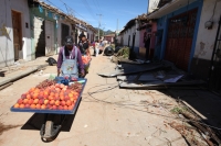 Jueves 7 de agosto del 2014. San Cristóbal de las Casas. El tornado F-0 (cero) del día de ayer presentó ráfagas de viento con más de 70 kilómetros por hora según autoridades de CONAGUA y se han contabilizado más de 400 viviendas afectadas, 40 árboles derr