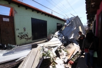Jueves 7 de agosto del 2014. San Cristóbal de las Casas. El tornado F-0 (cero) del día de ayer presentó ráfagas de viento con más de 70 kilómetros por hora según autoridades de CONAGUA y se han contabilizado más de 400 viviendas afectadas, 40 árboles derr
