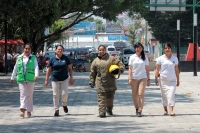 Miércoles 7 de marzo del 2018. Tuxtla Gutiérrez. Dí­a Internacional de la Mujer. El equipo formado por rescatistas, técnicos en urgencias, personal de monitoreo, policí­as y de comunicación del Sistema Municipal de Protección Civil formado por mujere