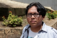 Martes 30 de septiembre del 2014. Tuxtla Gutiérrez. Darwin Petate, activista de DDHH y grupos vulnerables habla sobre las incidencias en los femenicidios en Chiapas y las acciones creativas que realizaran para incentivar la conciencia sobre los fenómenos 