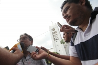 Lunes 14 de agosto del 2017. Tuxtla Gutiérrez. Héctor Montesinos continua con las denuncias en contra del ayuntamiento tuxtleco por el caso Proactiva esta mañana durante la conferencia donde se anuncia el Juicio Político contra MVC que interpondrá el Part