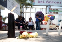 Jueves 19 de marz0 del 2020. Tuxtla Gutiérrez. Conferencia de prensa en la entrada del Instituto del Deporte en Chiapas, donde familiares de la joven fallecida en estas instalaciones hablan del caso a los medios de comunicación Jueves 19 de marz0 del 2020. Tuxtla Gutiérrez. Conferencia de prensa en la entrada del Instituto del Deporte en Chiapas, donde familiares de la joven fallecida en estas instalaciones hablan del caso a los medios de comunicación