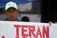 Miércoles 12 de julio del 2017. Tuxtla Gutiérrez. Victimas de líderes, los habitantes de la colonia Nueva Jerusalén exigen a las autoridades del estado la regularización de sus predios.