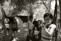 Viernes 24 de mayo del 2019. Chiapa de Corzo. Los niños desplazados del Ejido Puebla de Chenalho descansan este medio día al cumplirse un año más de los hechos violentos que les obligaron a salir de esta comunidad de Chiapas.