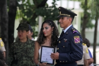 Viernes 1 de septiembre del 2017. Tuxtla Gutiérrez. Elementos del Ejército Mexicano durante la ceremonia de Ascensos de Rango Militar reciben los honores correspondientes esta mañana en las instalaciones de VII Región Militar en Chiapas.