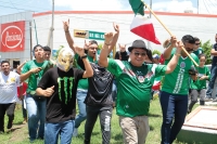 Sábado 23 de junio del 2018. Tuxtla Gutiérrez. Los aficionados chiapanecos festejan el triunfo de la selección Mexicana ante Corea del Sur en la SEGUNDA RONDA DEL Mundial de Fut bol de Rusia 2018.