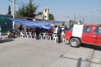 Viernes 27 de abril del 2012. Habitantes de la ciudad de San Cristóbal de las Casas protestan cerrando algunas calles ya venidas para exigir la construcción del dren pluvial