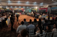 Miércoles 20 de junio del 2018. Tuxtla Gutiérrez. Dos de los candidatos a la gubernatura del estado de Chiapas asisten al Debate Ciudadano organizado por la COPARMEX; Jesús Orantes, candidato independiente y José Antonio Aguilar Bodegas del PRD-PAN y 