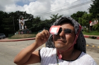 20231014. Tuxtla. Vista del eclipse en la meseta de Copoya.