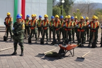 Domingo 19 de febrero del 2017. Berriozábal, Chiapas. Elementos castrenses durante las Celebraciones del CIV aniversario de la creación del ejército Mexicano en las instalaciones del Campo Militar 31-C El Sabino.