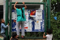 Miércoles 3 de octubre del 2018. Tuxtla Gutiérrez. Las familias de indí­genas desplazados del Ejido Puebla de Chenalho regresan al plantón en la Plaza Central de la capital del estado de Chiapas.