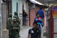 Foto: Fredy Martín/Comitan de Domínguez. Imágenes de los operativos del ejercito mexicano en diferentes puntos de la ciudad de Comitan.