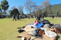 Viernes 7 de diciembre del 2012. Fto/Miradasur. San Cristóbal de las Casas, Chiapas. Elementos de la Policía Estatal desalojan la carretera que conduce a San Juan Chamula y desalojan el predio denominado Rancho El Ellar en San Cristóbal de las Casas.