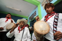 Noviembre  del 2016.Tuxtla Gutiérrez. Santa Cecilia. Los músicos zoques se reúnen en Tuxtla para celebrar y homenajear a los maestros y custodios junto con acompañantes de la tradición durante las celebraciones de Santa Cecilia.