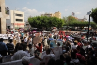 Martes 23 de mayo del 2017. Tuxtla Gutiérrez. Las enfermeras en huelga de hambre de Movimiento del Sector Salud marchan hacia el Congreso chiapaneco acompañados de organizaciones sociales y de estudiantes