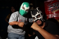 Jueves 26 de septiembre del 2013. Tuxtla Gutiérrez. Los organizadores de la Guerra de Leyendas 2 durante la rueda de prensa de esta semana se declararon listos para la función de lucha libre que se realizara en los siguientes días.