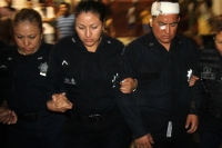 Martes 8 de agosto del 2017. Chiapa de Corzo. Los siete policías retenidos durante los enfrentamientos entre manifestantes y las corporaciones policiacas durante la llegada de EPN son liberados durante las primeros minutos de esta madrugada.