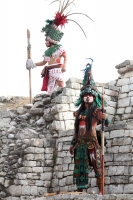 Lunes 19 de marzo del 2012. Representación maya recibe el equinoccio en Tenam Puente.