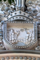 Domingo 12 de julio del 2020. Tuxtla Gutiérrez. El escudo de Chiapas en el edificio del Museo de la Ciudad