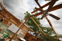 Miércoles 14 de mayo del 2014. Chiapa de Corzo. Las condiciones de precariedad de las aulas de la primaria Jaime Sabines en la Colonia Jardines del Grijalva han sido elevadas por los fuertes vientos de la víspera por lo que se espera que se suspendan las 