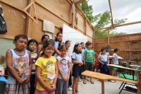 Miércoles 14 de mayo del 2014. Chiapa de Corzo. Las condiciones de precariedad de las aulas de la primaria Jaime Sabines en la Colonia Jardines del Grijalva han sido elevadas por los fuertes vientos de la víspera por lo que se espera que se suspendan las 