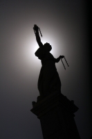 Martes 4 de julio del 2017. Tuxtla Gutiérrez. La estatua de La Libertad (replica) descansa en el patio del Museo de la Ciudad de la capital del estado de Chiapas.