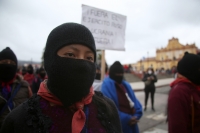 20220313. San CristÃ³bal de las Casas. bases de apoyo del EZLN se suman a las protestas por la guerra en Ucrania.