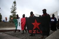 20220313. San CristÃ³bal de las Casas. bases de apoyo del EZLN se suman a las protestas por la guerra en Ucrania.