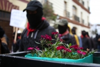 20220313. San CristÃ³bal de las Casas. bases de apoyo del EZLN se suman a las protestas por la guerra en Ucrania.