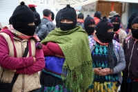 20220313. San CristÃ³bal de las Casas. bases de apoyo del EZLN se suman a las protestas por la guerra en Ucrania.