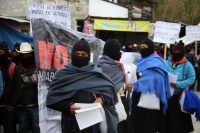 20220313. San CristÃ³bal de las Casas. bases de apoyo del EZLN se suman a las protestas por la guerra en Ucrania.