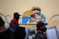 20220313. San CristÃ³bal de las Casas. bases de apoyo del EZLN se suman a las protestas por la guerra en Ucrania.
