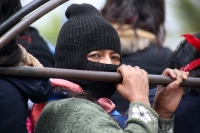 20220313. San CristÃ³bal de las Casas. bases de apoyo del EZLN se suman a las protestas por la guerra en Ucrania.